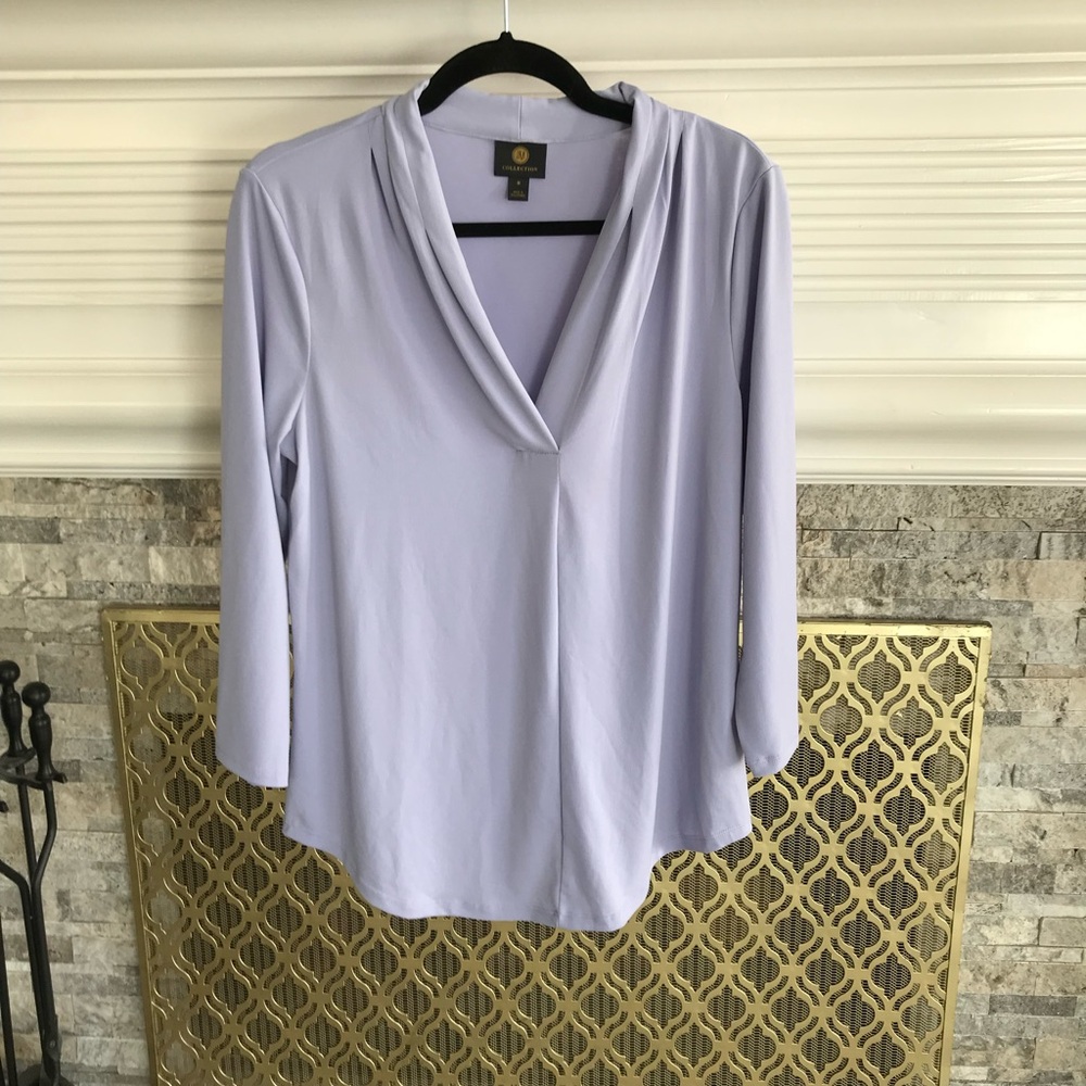 JM Collection Light Purple Women's Blouse